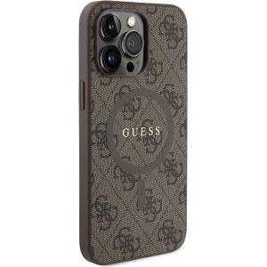 Kup Case Guess GUHMP15XG4GFRW Apple iPhone 15 Pro Max Hardcase 4G Collection Leder Metall-Logo MagSafe braun/brown - GUE3255 - {ean13} - Sklep Home Screen