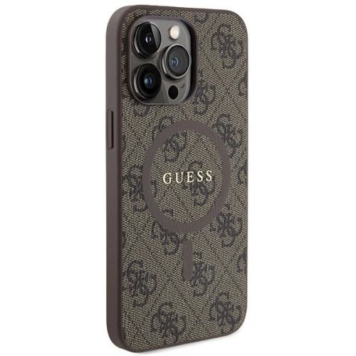 Kup Etui Guess GUHMP15XG4GFRW Apple iPhone 15 Pro Max hardcase 4G Collection Leather Metal Logo MagSafe brązowy/brown - GUE3255 - {ean13} - Sklep Home Screen
