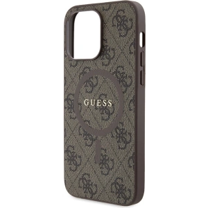 Kup Case Guess GUHMP15XG4GFRW Apple iPhone 15 Pro Max Hardcase 4G Collection Leder Metall-Logo MagSafe braun/brown - GUE3255 - {ean13} - Sklep Home Screen
