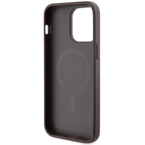 Buy Guess GUHMP15XG4GFRW Apple iPhone 15 Pro Max hardcase 4G Collection Leather Metal Logo MagSafe brown - GUE3255 - {ean13} - Home Screen Store Europe