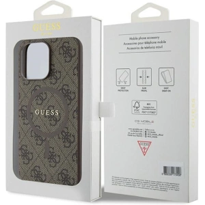 Kup Case Guess GUHMP15XG4GFRW Apple iPhone 15 Pro Max Hardcase 4G Collection Leder Metall-Logo MagSafe braun/brown - GUE3255 - {ean13} - Sklep Home Screen