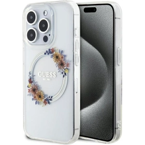 Kup Etui Guess GUHMP15XHFWFCT Apple iPhone 15 Pro Max hardcase IML Virágkoszorú MagSafe átlátszó - GUE3256 - {ean13} - Sklep Home Screen