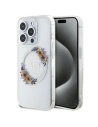 Guess GUHMP15XHFWFCT Apple iPhone 15 Pro Max hardcase IML Flowers Wreatch MagSafe transparent