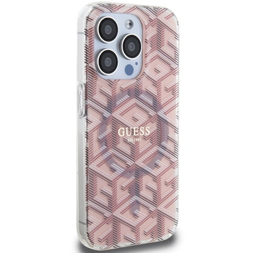 Buy Guess GUHMP15XHGCUSTGP Apple iPhone 15 Pro Max hardcase IML GCube MagSafe pink - GUE3258 - {ean13} - Home Screen Store Europe