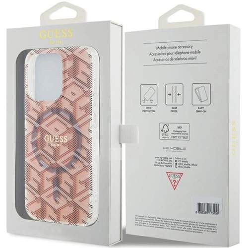 Buy Guess GUHMP15XHGCUSTGP Apple iPhone 15 Pro Max hardcase IML GCube MagSafe pink - GUE3258 - {ean13} - Home Screen Store Europe