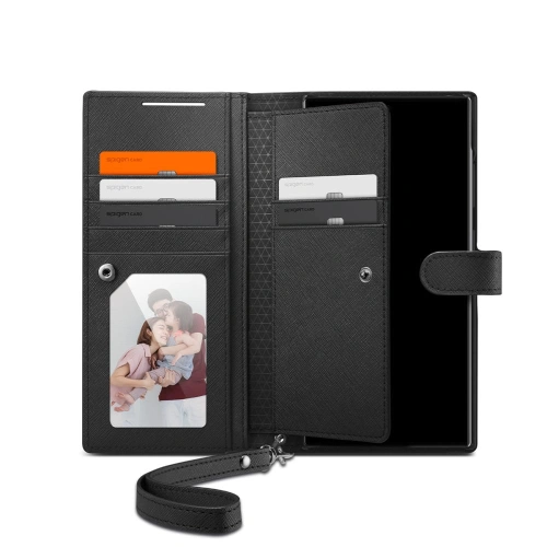Kup Case Spigen Wallet S Plus Samsung Galaxy S24 Ultra Schwarz - SPN3342 - {ean13} - Sklep Home Screen