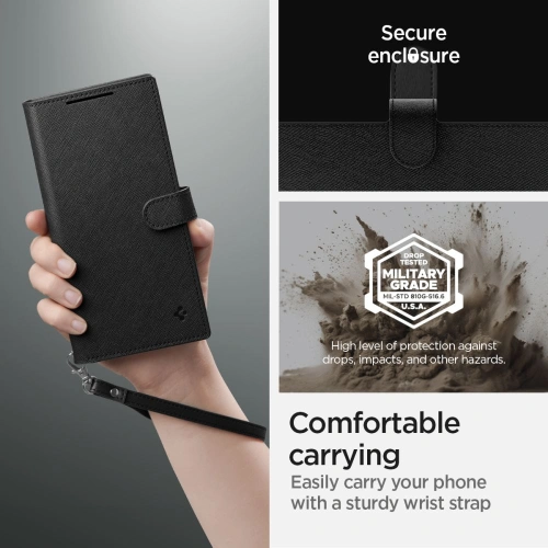 Kup Case Spigen Wallet S Plus Samsung Galaxy S24 Ultra Schwarz - SPN3342 - {ean13} - Sklep Home Screen