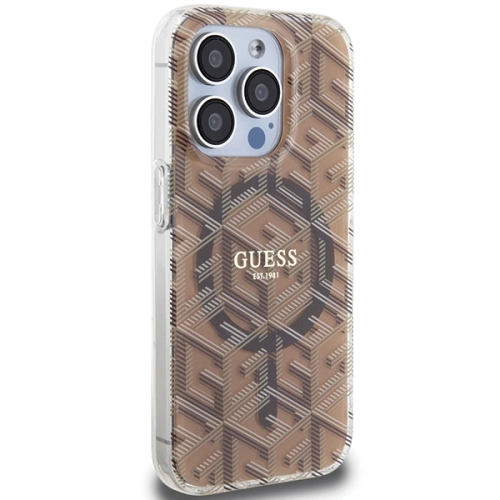 Kup Etui Guess GUHMP15XHGCUSTGW Apple iPhone 15 Pro Max hardcase IML GCube MagSafe brązowy/brown - GUE3259 - {ean13} - Sklep Home Screen
