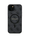 Etui Guess GUHMS24SG4GFRK Samsung Galaxy S24 hardcase 4G Colecția Piele Metal Logo MagSafe negru/black