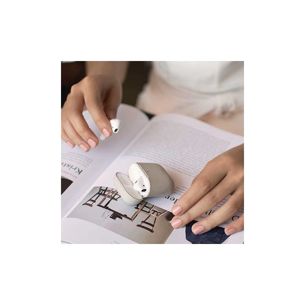 Etui UNIQ Lino AirPods 1/2 gen. Silicone niebieski/indigo blue