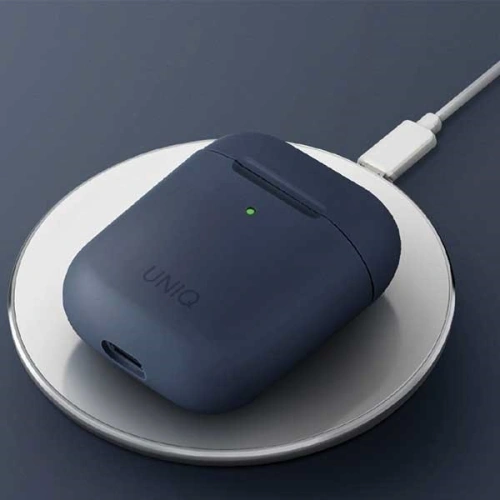 Kup Etui UNIQ Lino AirPods 1/2 gen. silikonové modré/indigo modré - UNIQ66BLUE - {ean13} - Sklep Home Screen