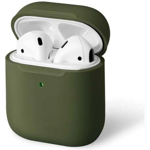 Kup Etui UNIQ Lino AirPods 1/2 gen. Silicone oliwkowy/olive green - UNIQ67GREEN - {ean13} - Sklep Home Screen