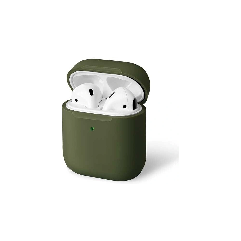 Etui UNIQ Lino AirPods 1/2 gen. Silicone oliwkowy/olive green