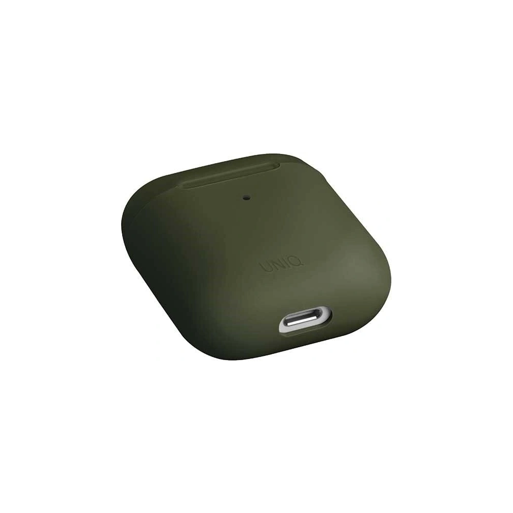 Etui UNIQ Lino AirPods 1/2 gen. Silicone oliwkowy/olive green