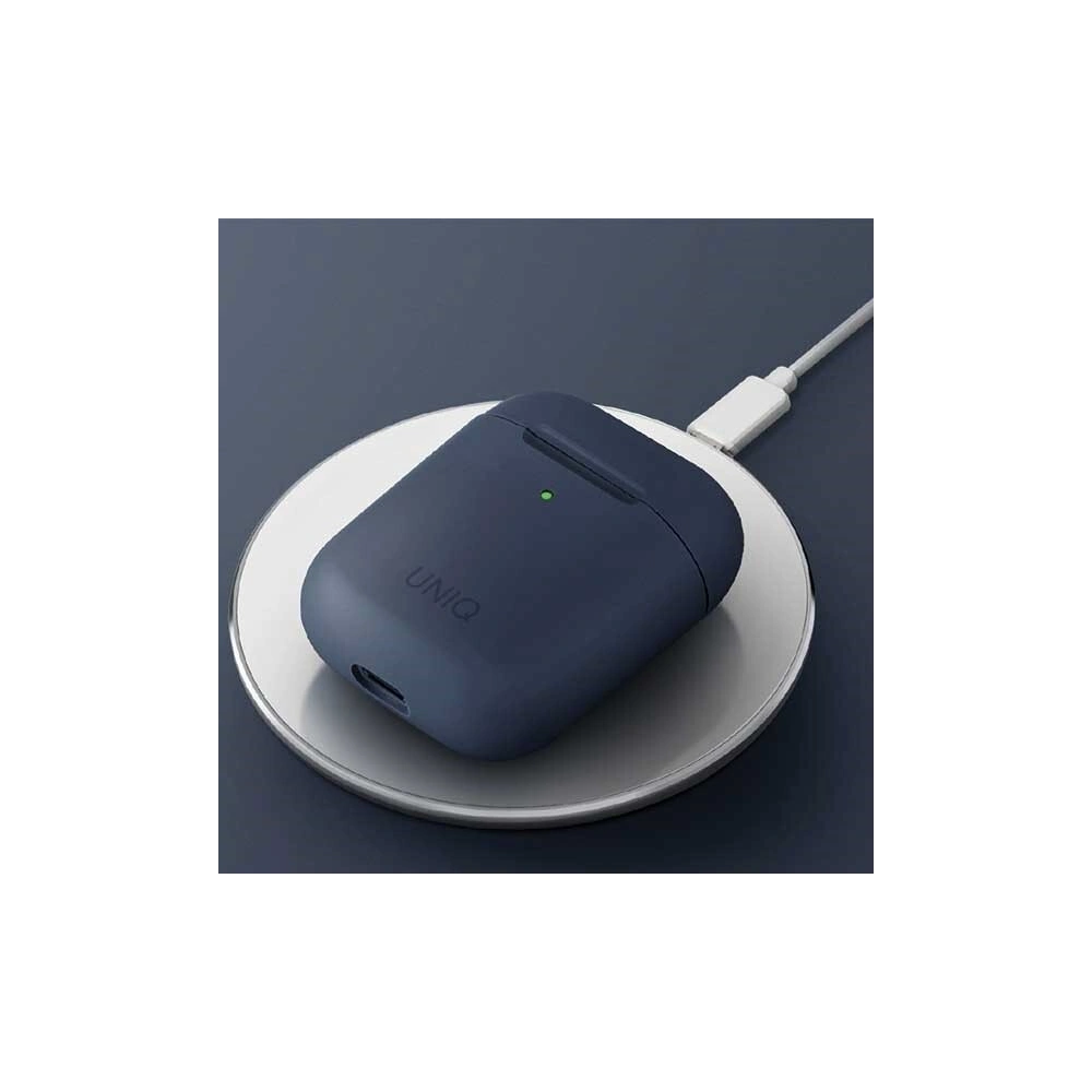 Etui UNIQ Lino AirPods 1/2 gen. Silicone oliwkowy/olive green