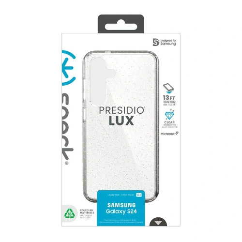 Kup Etui Speck Presidio Lux Glitter Samsung Galaxy S24 transparent/aur glitter - SPK593 - {ean13} - Sklep Home Screen