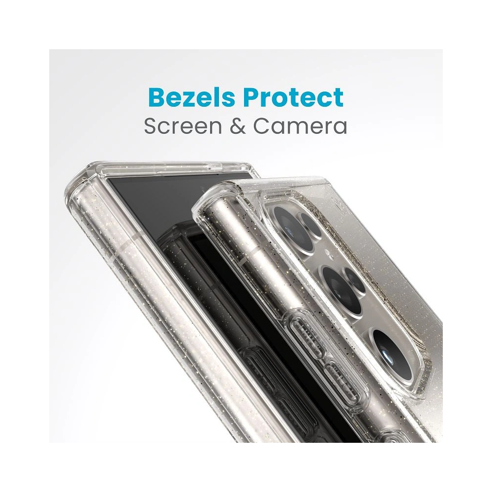 Etui Speck Presidio Lux Glitter Samsung Galaxy S24 Ultra clear/gold glitter