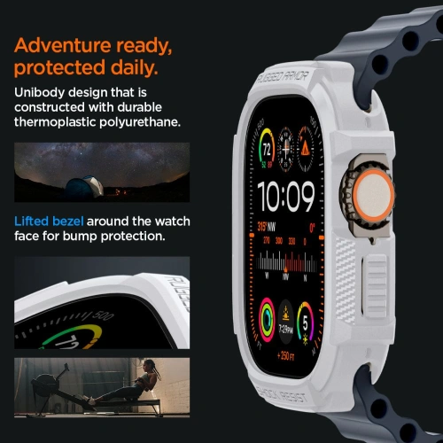 Buy Case Spigen Rugged Armor Apple Watch Ultra 1/2 49mm White - SPN3347 - {ean13} - Home Screen Store Europe