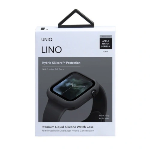 Kup Etui UNIQ Lino Apple Watch 4/5/6/7/SE/8/9 40/41MM negru/ash black - UNIQ71BLK - {ean13} - Sklep Home Screen