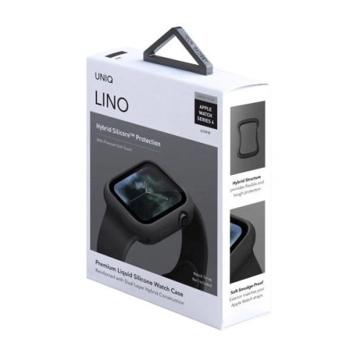 Kup Etui UNIQ Lino Apple Watch 4/5/6/7/SE/8/9 40/41MM czarny/ash black - UNIQ71BLK - {ean13} - Sklep Home Screen
