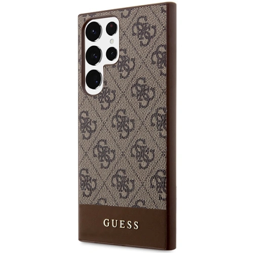 Buy Guess GUHCS24LG4GLBR Samsung Galaxy S24 Ultra hardcase 4G Stripe Collection brown - GUE3263 - {ean13} - Home Screen Store Europe