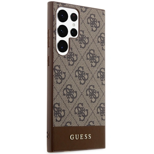 Buy Guess GUHCS24LG4GLBR Samsung Galaxy S24 Ultra hardcase 4G Stripe Collection brown - GUE3263 - {ean13} - Home Screen Store Europe