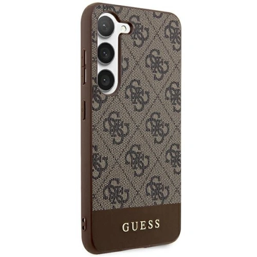 Kup Case Guess GUHCS24MG4GLBR Samsung Galaxy S24+ Plus Hardcase 4G Stripe Collection braun/brown - GUE3264 - {ean13} - Sklep Home Screen
