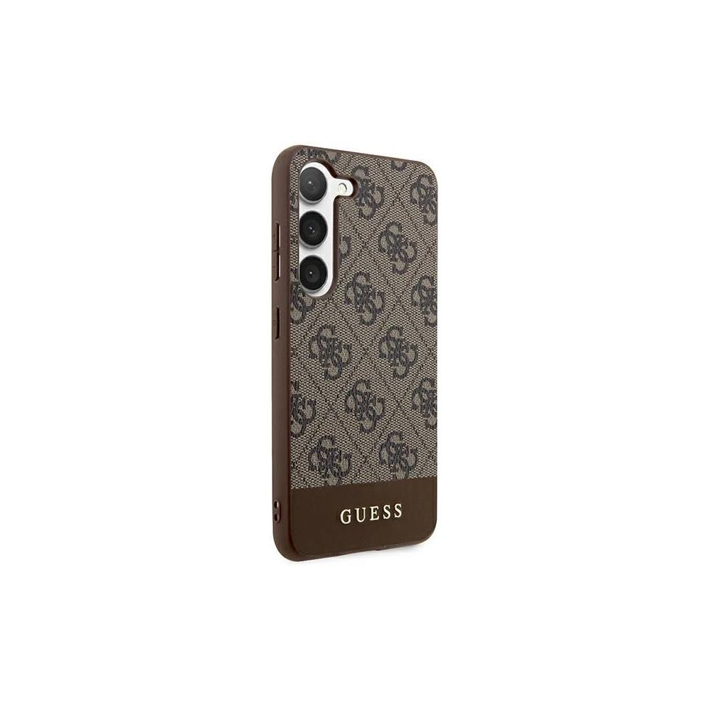 Etui Guess GUHCS24MG4GLBR Samsung Galaxy S24+ Plus hardcase 4G Stripe Collection brązowy/brown