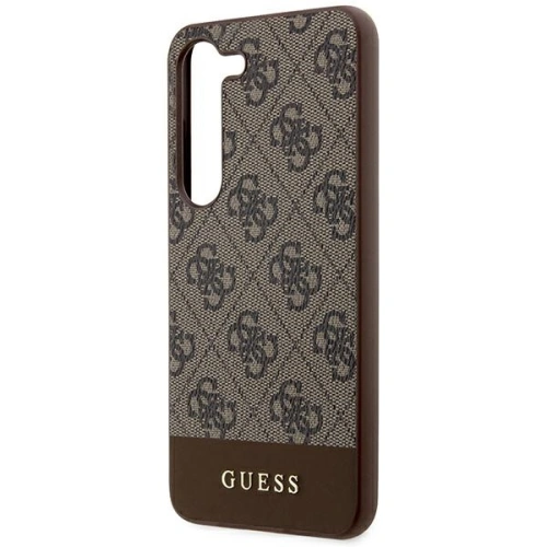 Kup Case Guess GUHCS24MG4GLBR Samsung Galaxy S24+ Plus Hardcase 4G Stripe Collection braun/brown - GUE3264 - {ean13} - Sklep Home Screen