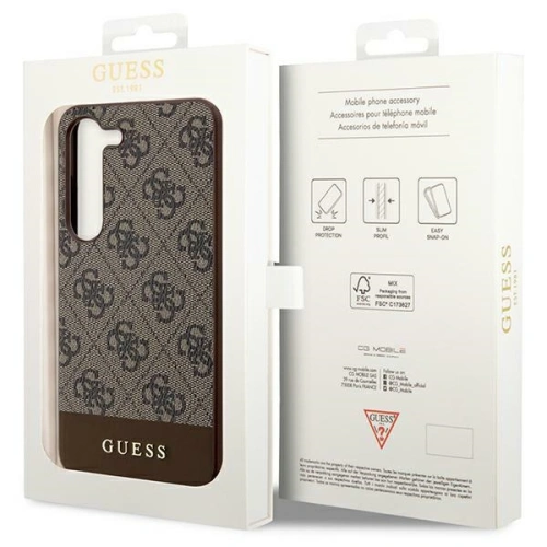 Kup Etui Guess GUHCS24MG4GLBR Samsung Galaxy S24+ Plus hardcase 4G Stripe Collection brązowy/brown - GUE3264 - {ean13} - Sklep Home Screen