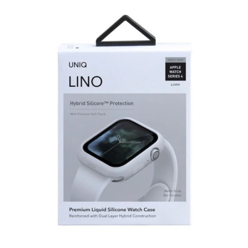 Kup Etui UNIQ Lino Apple Watch 4/5/6/7/8/9/SE 44/45mm bílý/dove white - UNIQ73WHT - {ean13} - Sklep Home Screen