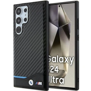 Buy BMW BMHCS24L22NBCK Samsung Galaxy S24 Ultra Leather Carbon black - BMW595 - {ean13} - Home Screen Store Europe