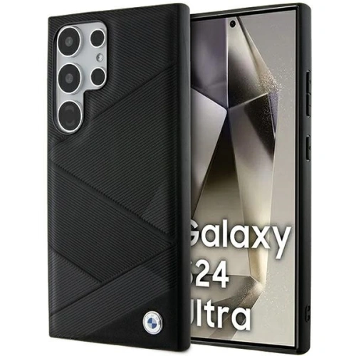 Kup Etui BMW BMHCS24L23RCGPK Samsung Galaxy S24 Ultra hardcase Signature Leather Crossing Lines Pattern černá/black - BMW596 - {ean13} - Sklep Home Screen
