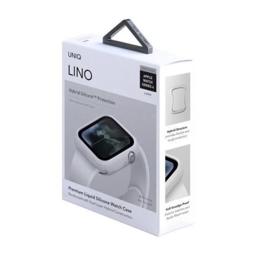 Kup Case UNIQ Lino Apple Watch 4/5/6/7/8/9/SE 44/45mm weiß/dove white - UNIQ73WHT - {ean13} - Sklep Home Screen