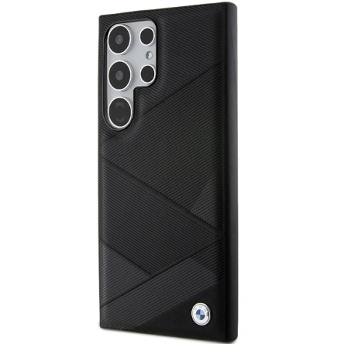 Buy BMW BMHCS24L23RCGPK Samsung Galaxy S24 Ultra hardcase Signature Leather Crossing Lines Pattern black - BMW596 - {ean13} - Home Screen Store Europe