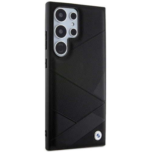 Buy BMW BMHCS24L23RCGPK Samsung Galaxy S24 Ultra hardcase Signature Leather Crossing Lines Pattern black - BMW596 - {ean13} - Home Screen Store Europe