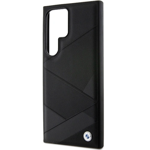 Buy BMW BMHCS24L23RCGPK Samsung Galaxy S24 Ultra hardcase Signature Leather Crossing Lines Pattern black - BMW596 - {ean13} - Home Screen Store Europe
