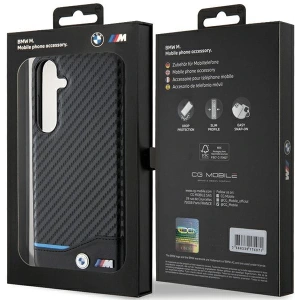Kup Etui BMW BMHCS24M22NBCK Samsung Galaxy S24+ Plus Leather Carbon czarny/black - BMW597 - {ean13} - Sklep Home Screen