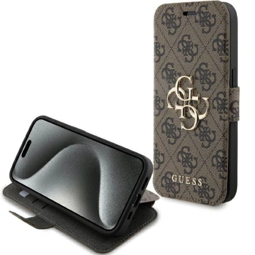 Kup Case Guess GUBKP15L4GMGBR Apple iPhone 15 Pro Buch 4G Metall-Logo braun/brown - GUE3265 - {ean13} - Sklep Home Screen