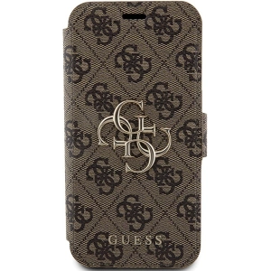 Etui Guess GUBKP15L4GMGBR Apple iPhone 15 Pro book 4G Metal Logo brązowy/brown