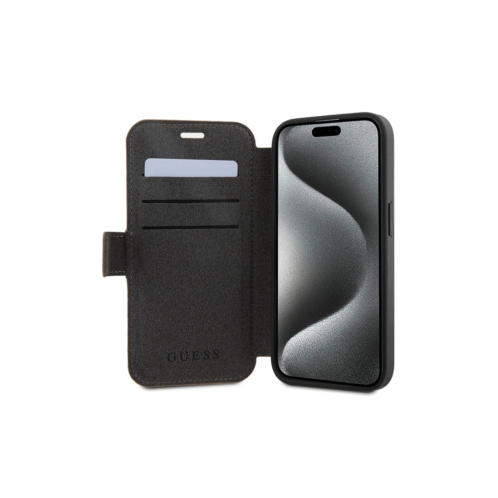 Etui Guess GUBKP15L4GMGBR Apple iPhone 15 Pro book 4G Metal Logo brązowy/brown