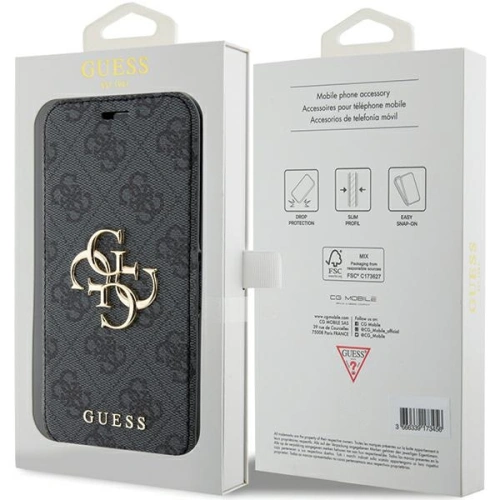 Kup Case Guess GUBKP15L4GMGGR Apple iPhone 15 Pro Buch 4G Metall-Logo grau/grey - GUE3266 - {ean13} - Sklep Home Screen
