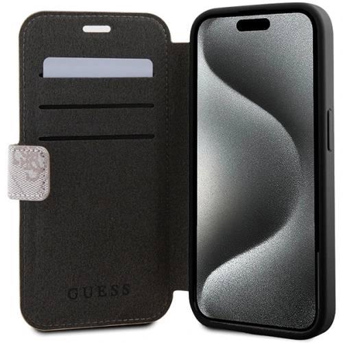 Kup Case Guess GUBKP15L4GMGPI Apple iPhone 15 Pro Buch 4G Metall-Logo rosa/pink - GUE3267 - {ean13} - Sklep Home Screen