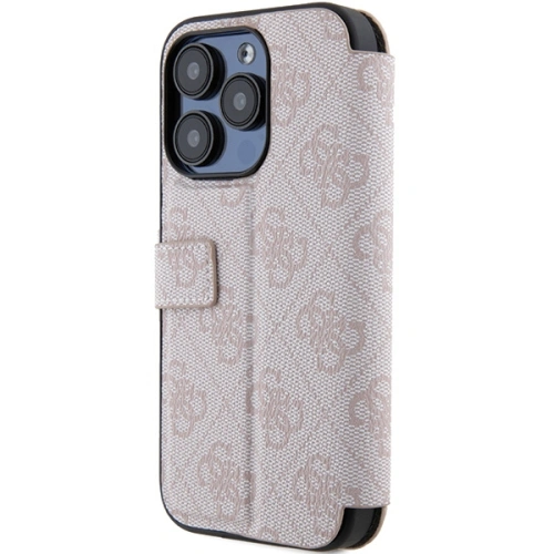 Kup Etui Guess GUBKP15L4GMGPI Apple iPhone 15 Pro könyv 4G Fém Logo rózsaszín/pink - GUE3267 - {ean13} - Sklep Home Screen