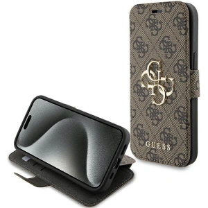 Kup Etui Guess GUBKP15S4GMGBR Apple iPhone 15 / 14 / 13 kniha 4G Metal Logo hnědý/brown - GUE3268 - {ean13} - Sklep Home Screen