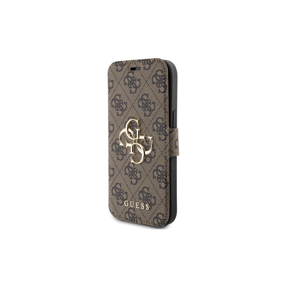 Etui Guess GUBKP15S4GMGBR Apple iPhone 15 / 14 / 13 book 4G Metal Logo brązowy/brown