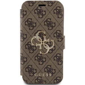 Buy Guess GUBKP15S4GMGBR Apple iPhone 15 / 14 / 13 book 4G Metal Logo brown - GUE3268 - {ean13} - Home Screen Store Europe