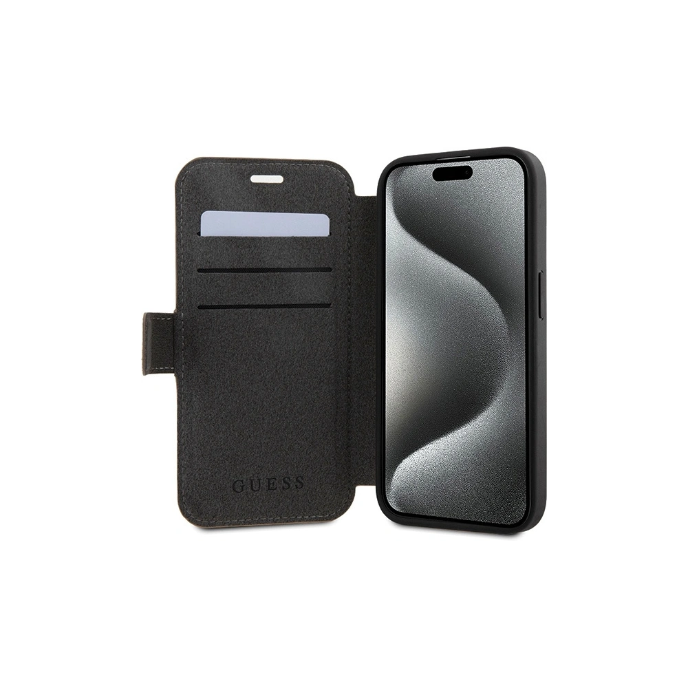 Etui Guess GUBKP15S4GMGBR Apple iPhone 15 / 14 / 13 book 4G Metal Logo brązowy/brown