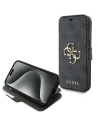 Guess GUBKP15S4GMGGR Apple iPhone 15 / 14 / 13 book 4G Metal Logo grey