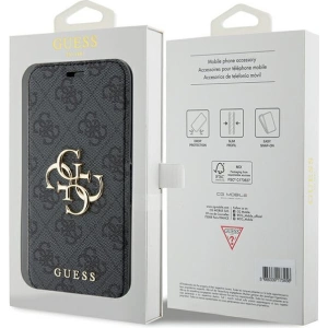 Buy Guess GUBKP15S4GMGGR Apple iPhone 15 / 14 / 13 book 4G Metal Logo grey - GUE3269 - {ean13} - Home Screen Store Europe